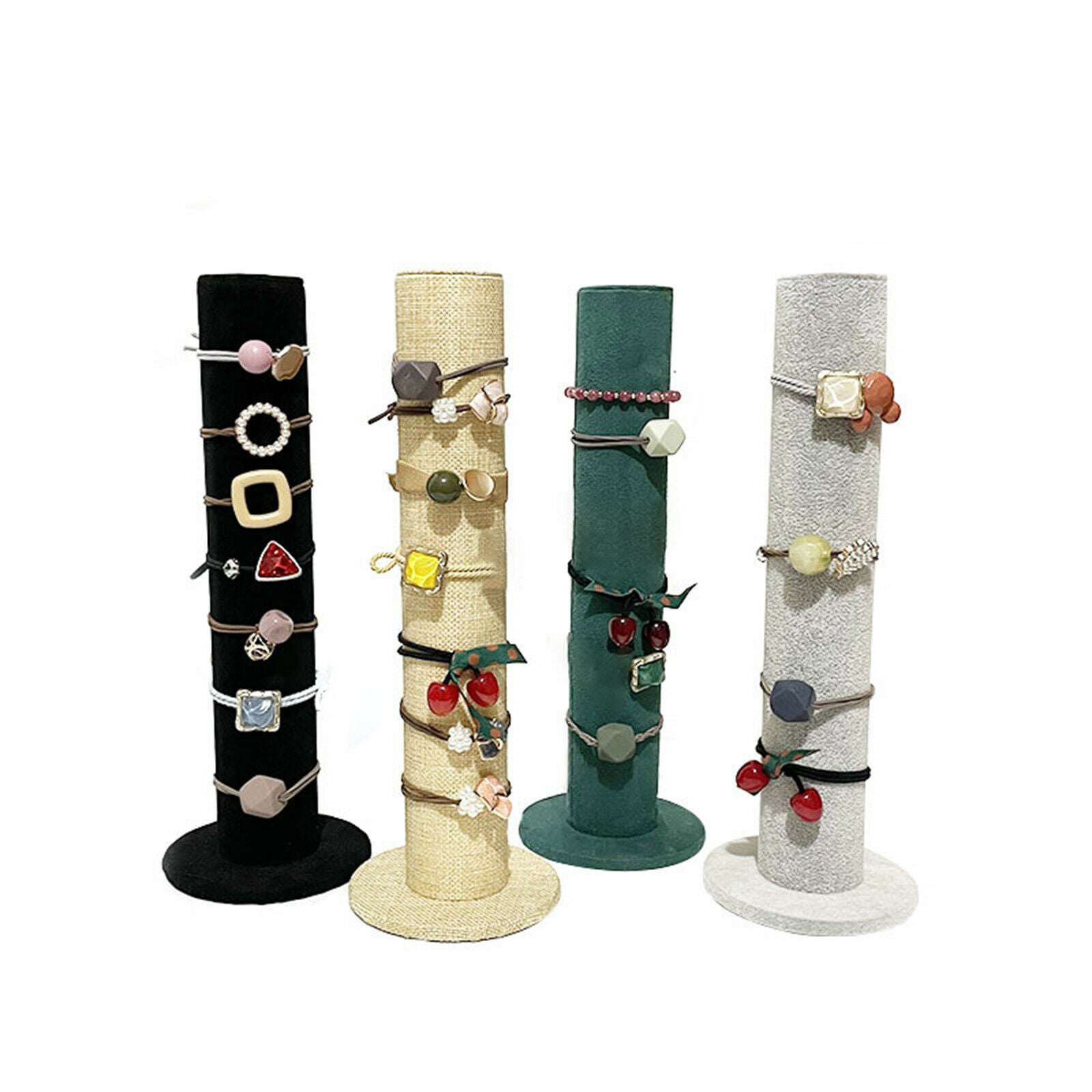 Velvet Jewelry Bracelet Display Rack Bar Hair Band Holder Tower Organizers