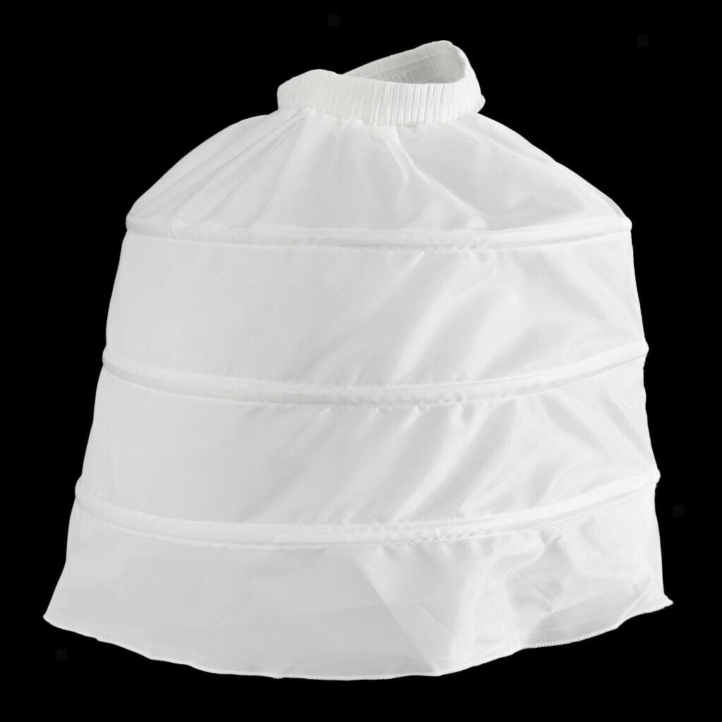 Womens   Dress Bustle Crinoline Hoop Bustle Cage Pannier White