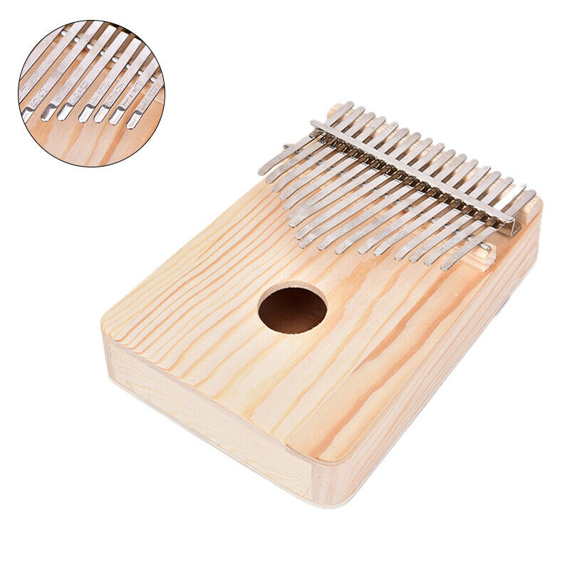 17 Keys Kalimba African Solid Pine Wood Thumb Piano Finger Percussion DIY  KBDA