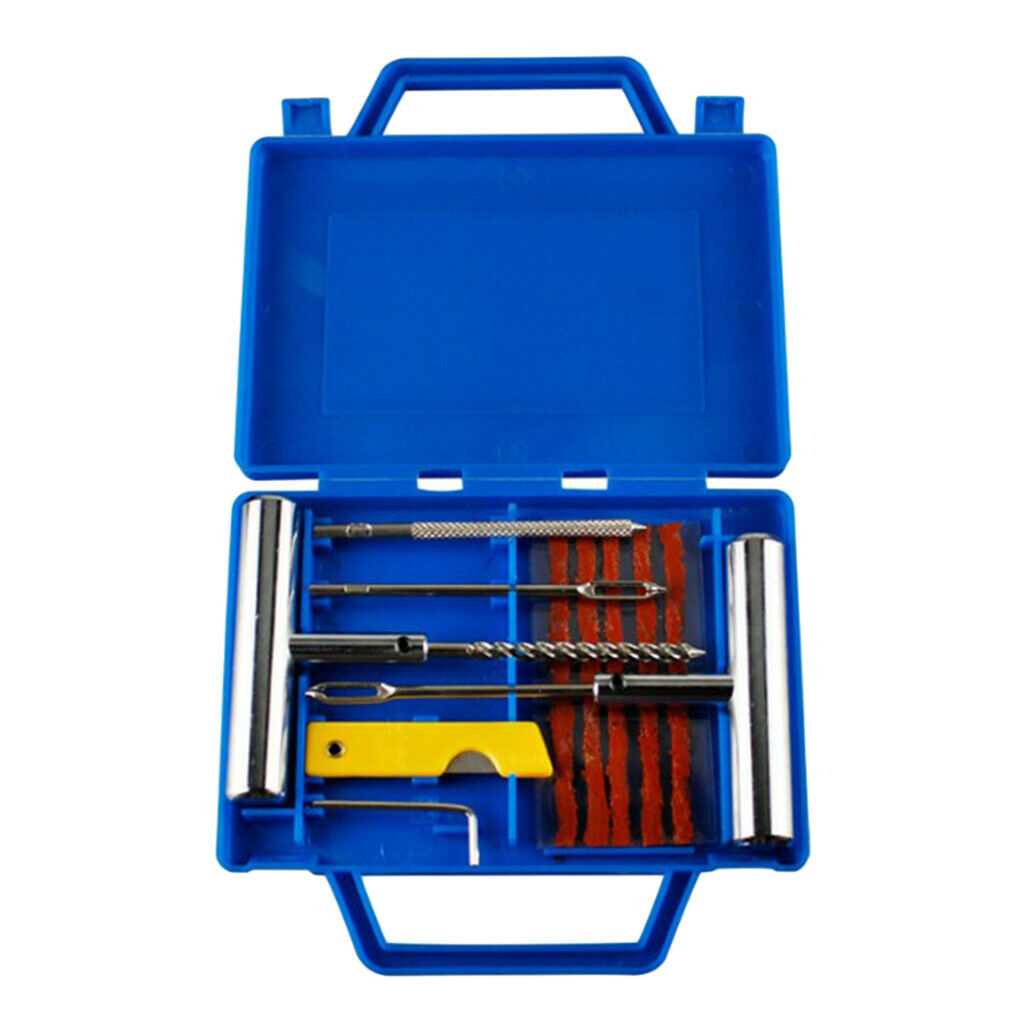 Auto Motorcycle Car Tubeless Tyre Tire Repair  Drill Wrench Plug Patch Kits