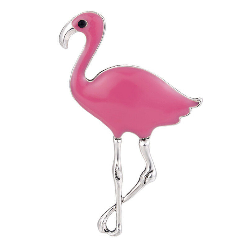 Trendy Enamel Flamingo Brooch Pins Woman Exclusive Badge Metal Jewelry Br.l8