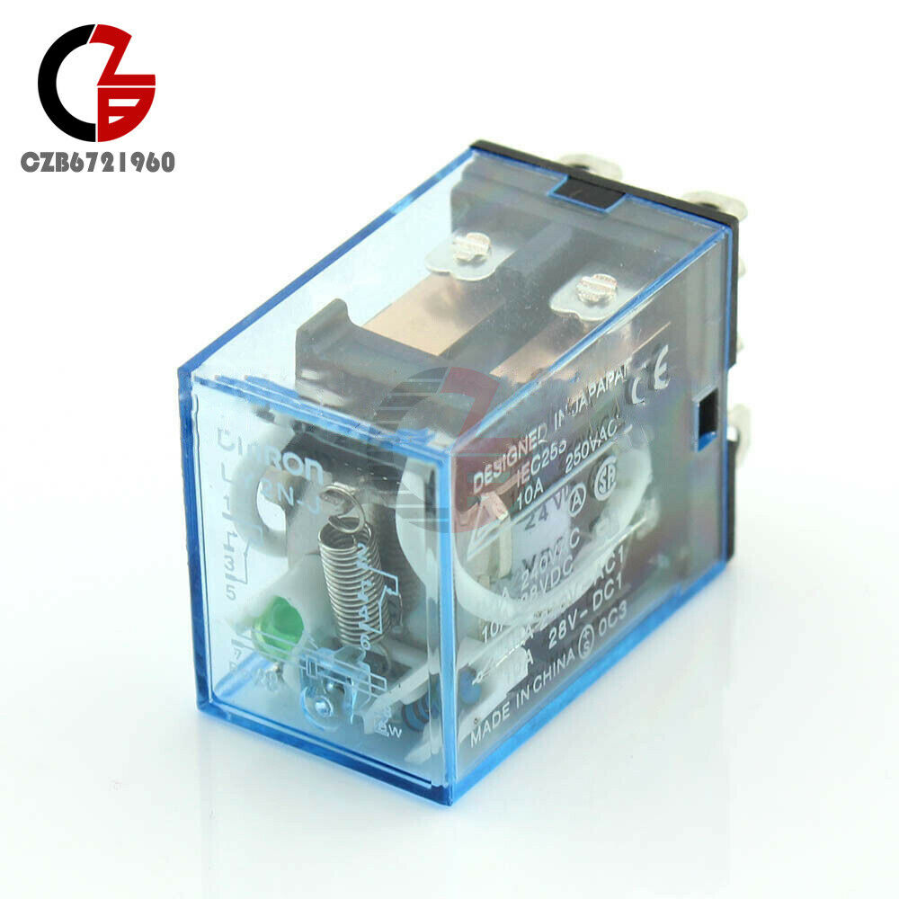 10PCS DC 24V Coil OMROM LY2NJ Small Relays Module 10A 8PIN DPDT for Circuitry