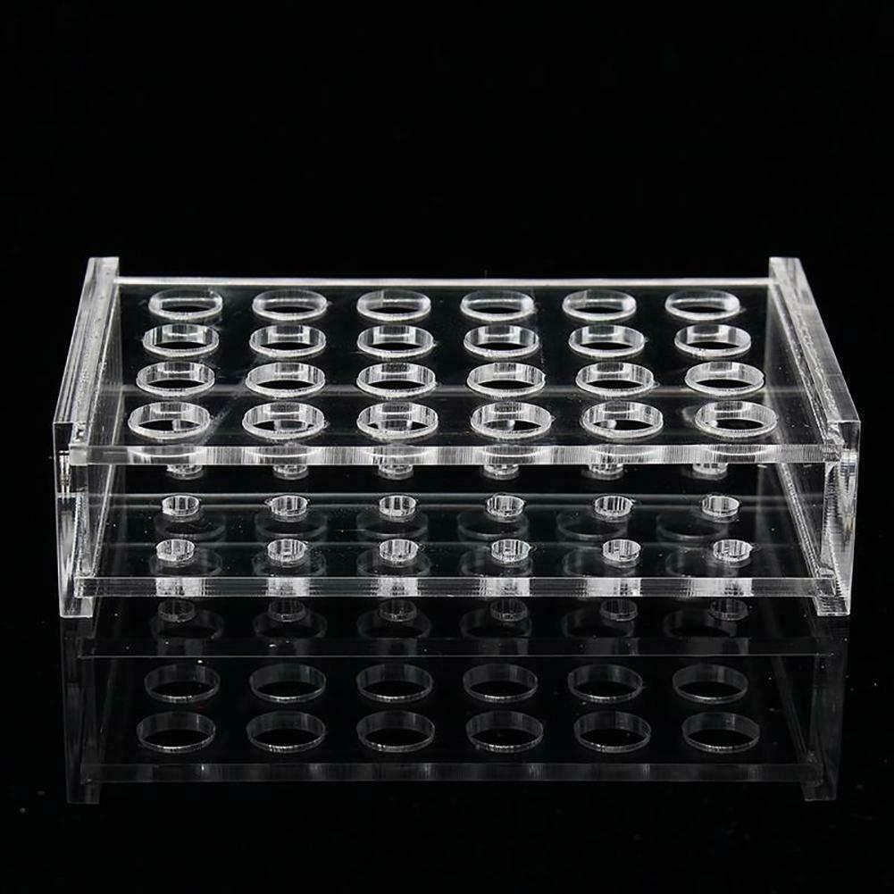 24 Holes Test Tube Rack Testing Tubes Holder Storage Plastic Lab Supplies NEW