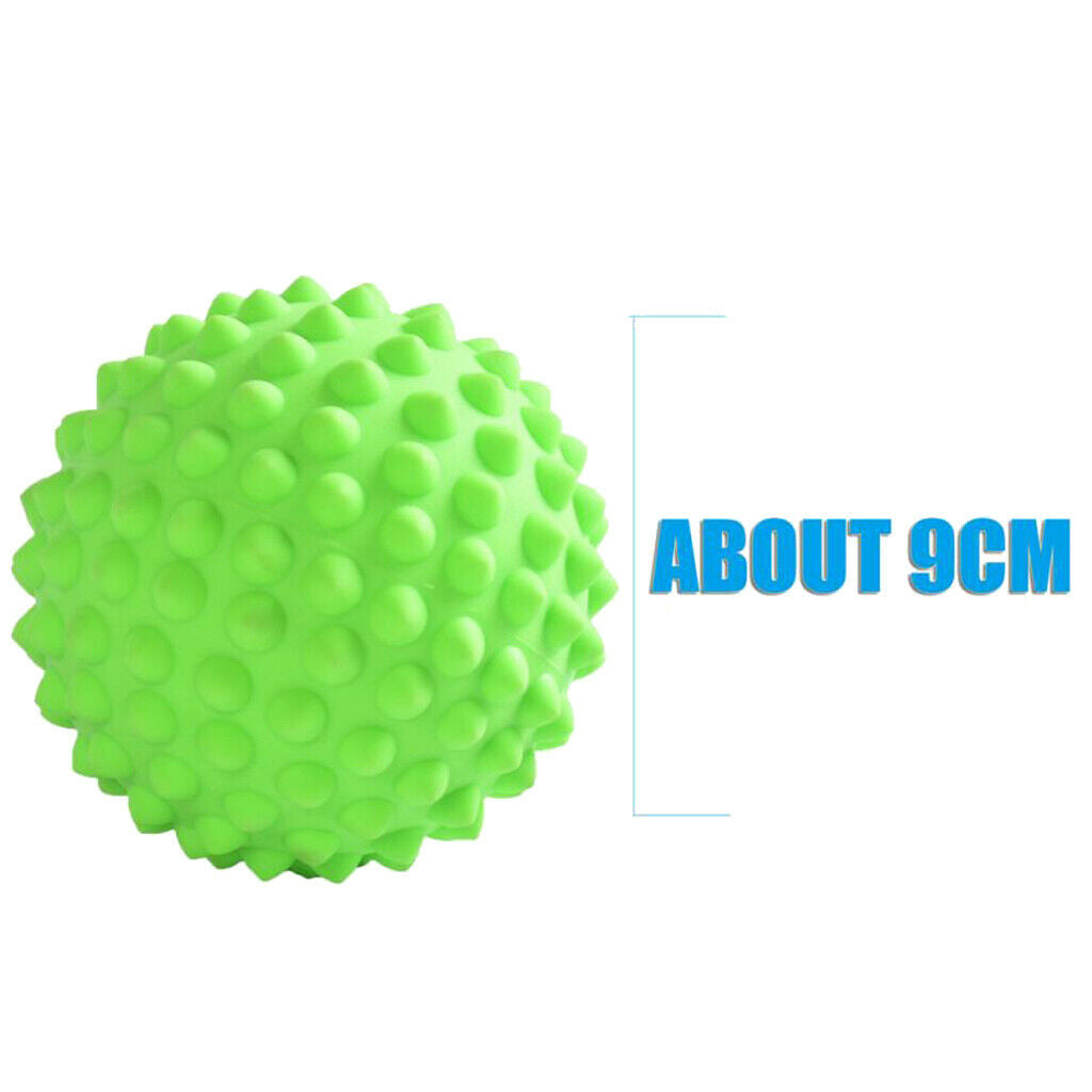Soft   Point Deep Tissue Spiky Massage Roller Ball with a Bag Green