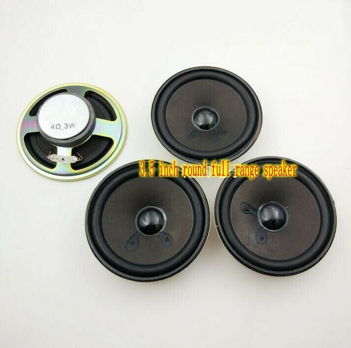 2pcs 3.5"inch 92mm 4Ω 3W Full range speaker Loudspeaker Round Audio Parts