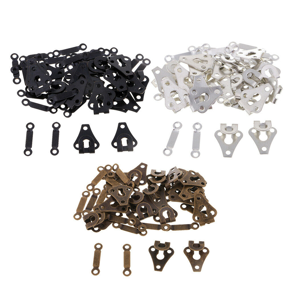 20 Pairs Bronze Sewing Hooks Eyes Closures for Trousers Skirts Dress Sewing
