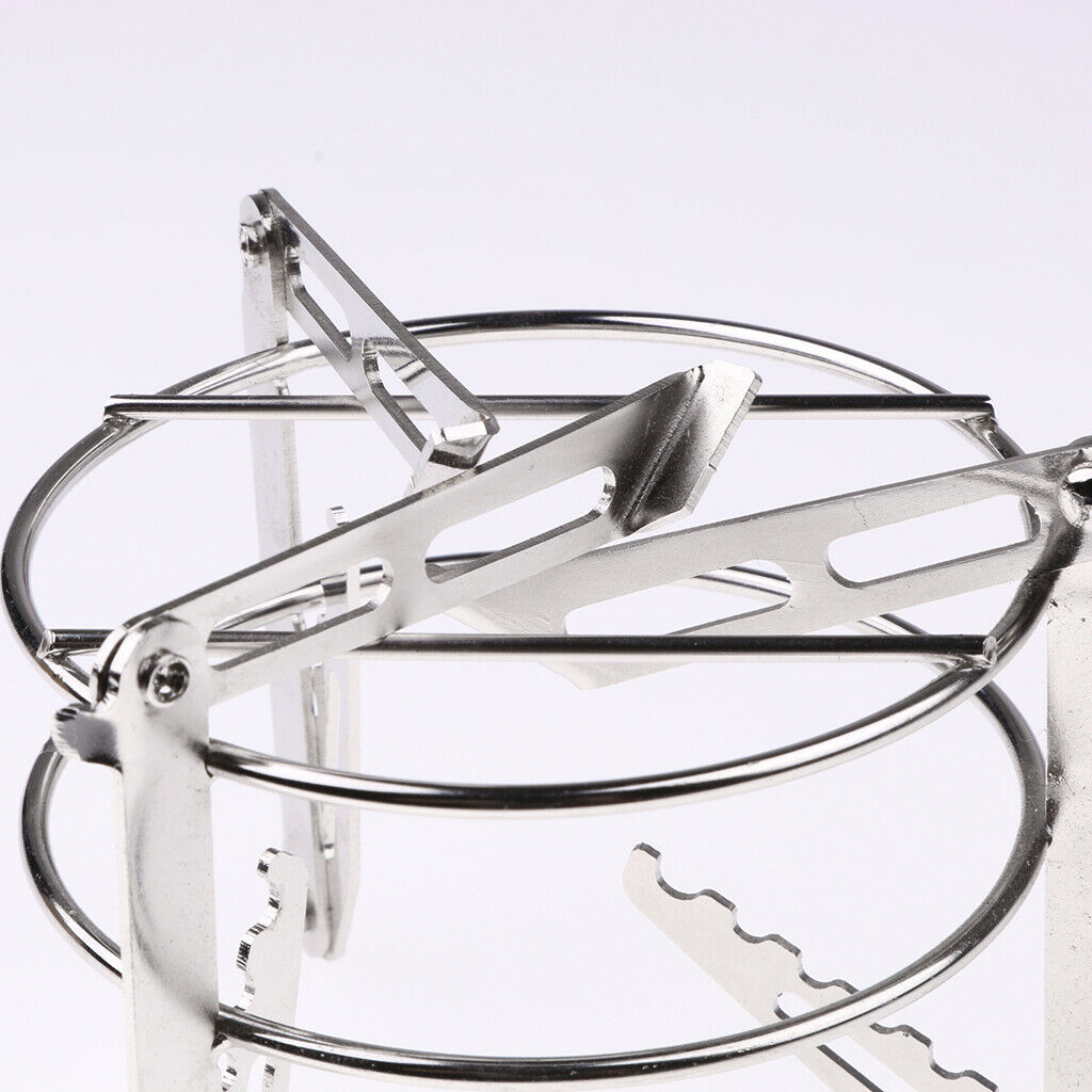 Portable Stainless Steel Folding Pocket Alcohol Stove Holder Bracket Rack