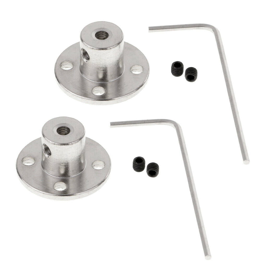2 Set of  8mm Rigid Flange Coupling Motor Guide Shaft Coupler Motor Connector