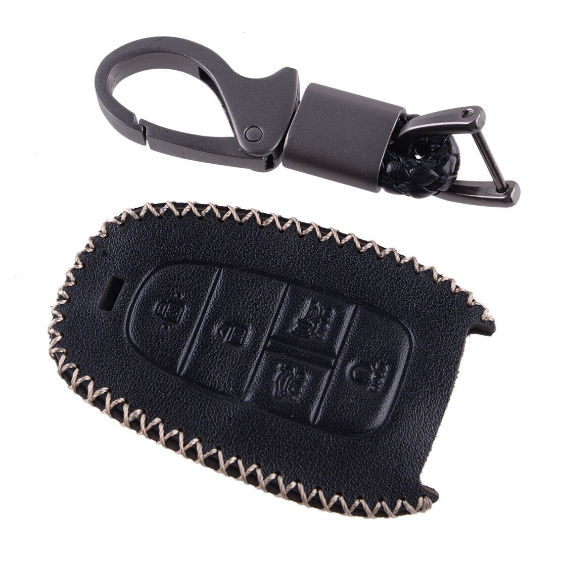 Black 5 Buttons Remote Key Case Fob Cover Fit For Hyundai Sonata 2020-21