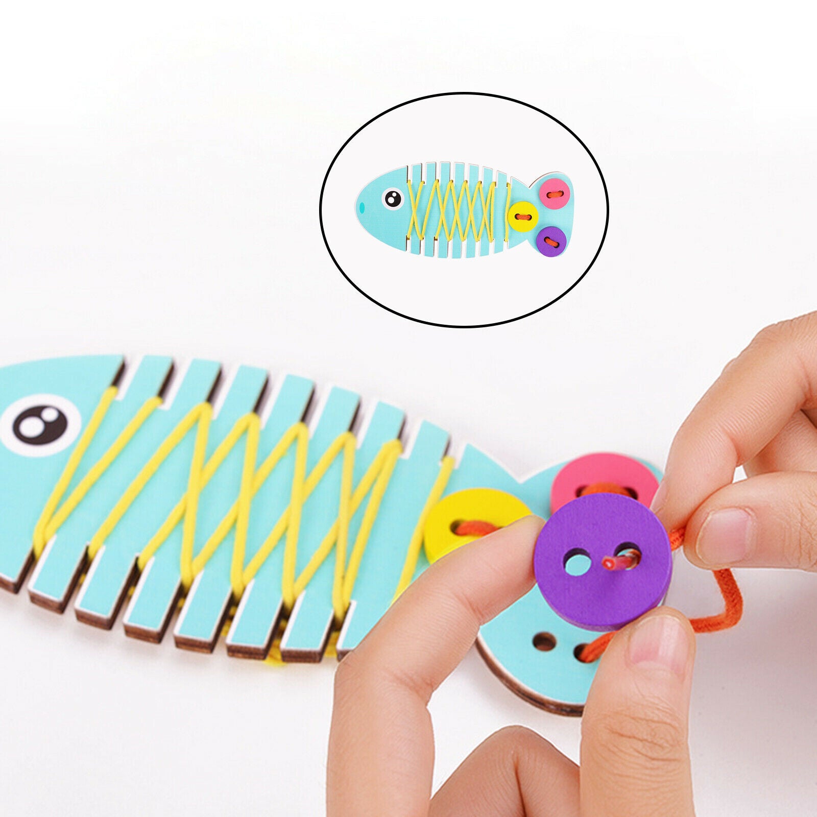 Threading Line Fish Educational Toys Threading Game Toys Kindergarten DIY