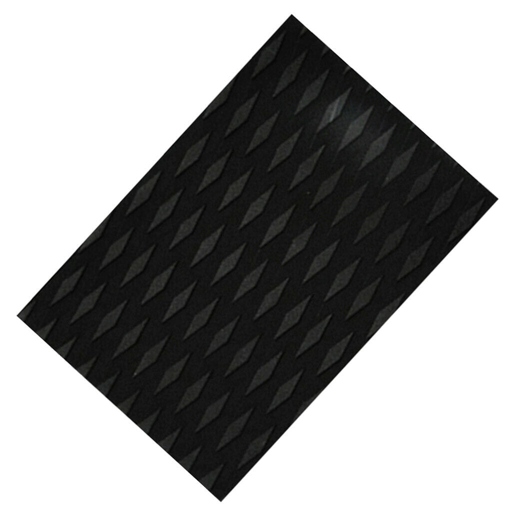 4X EVA Diamond Groove Surfboard Surfing Traction Pad Deck Grip Tail Pad black