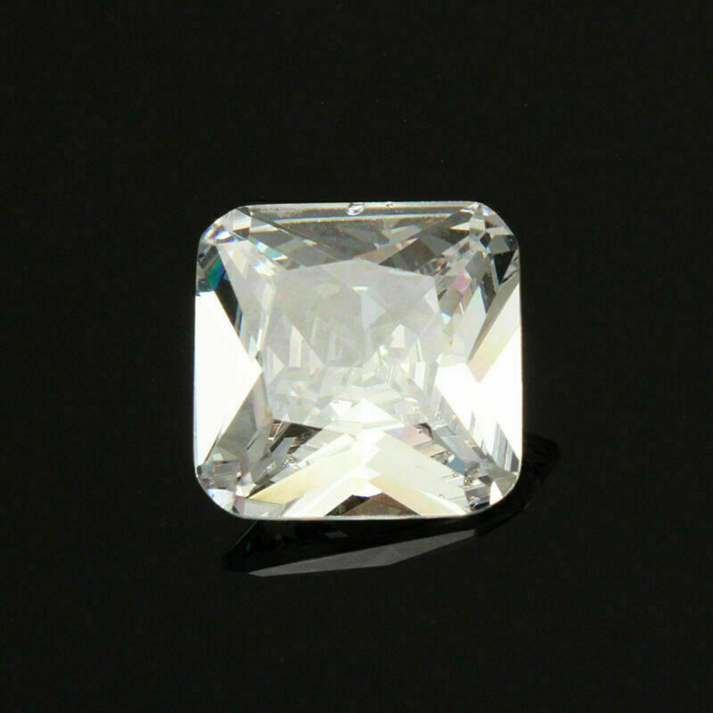 10*10mm Unheated Artificial White Sapphire 22.80ct Cushion Shape AAA  Loose Gems