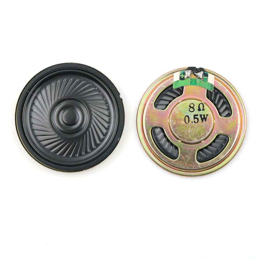 2pcs New 40mm 8ohm 8Ω 0.5W Audio Speaker Stereo Woofer LoudspeakerTrumpetHornBDA