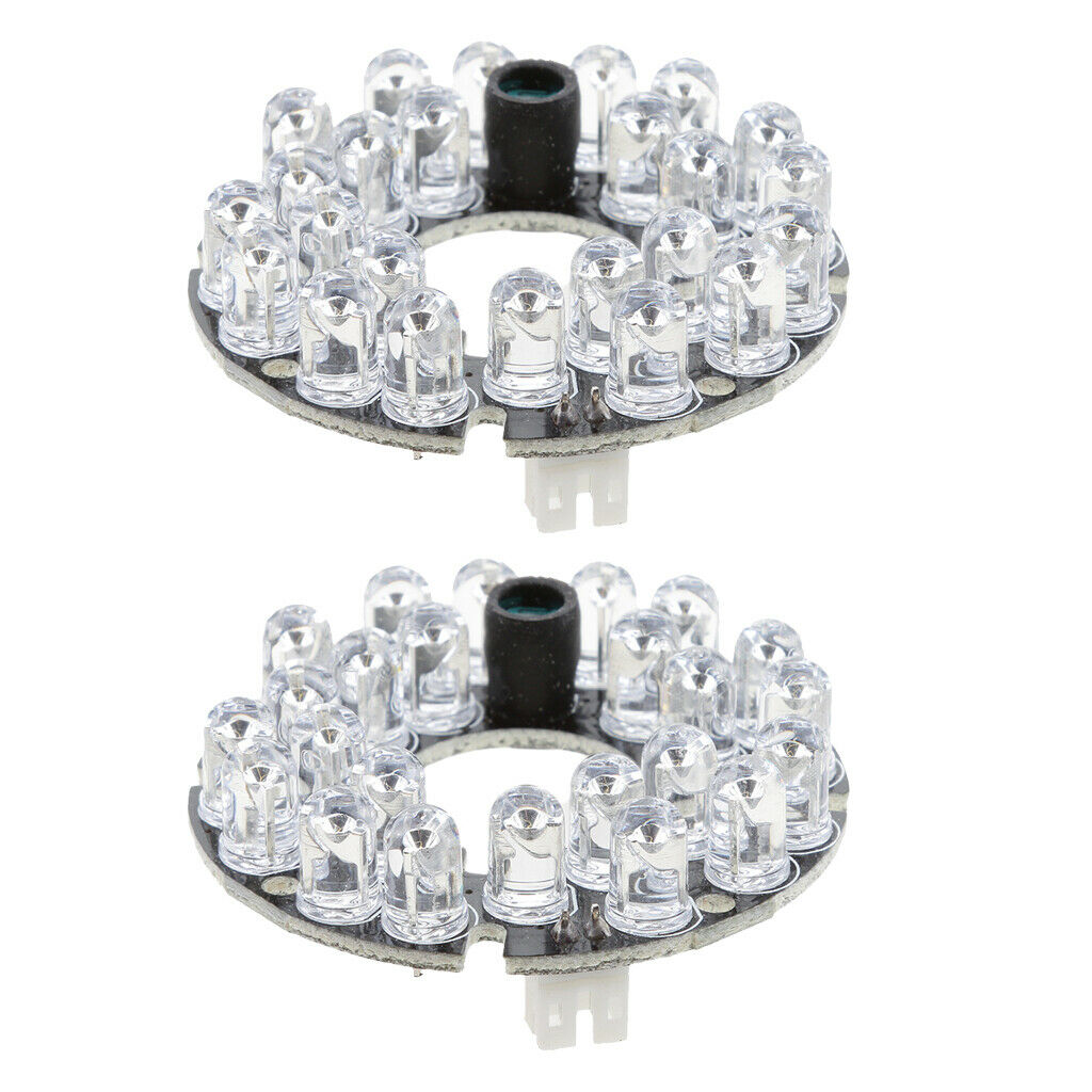 2 Pieces 24 Night Vision IR LED 850nm Light Lamp Board Module for Camera DVR