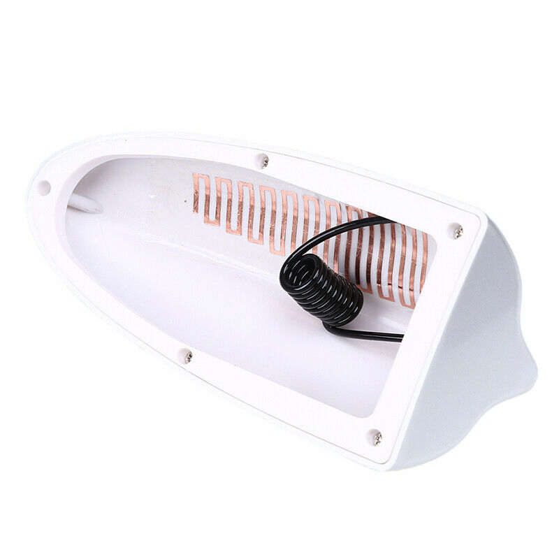 Sliver Univarsal Car Shark Fin Antenna FM/AM Radio Signal Aerial Accessories ABS