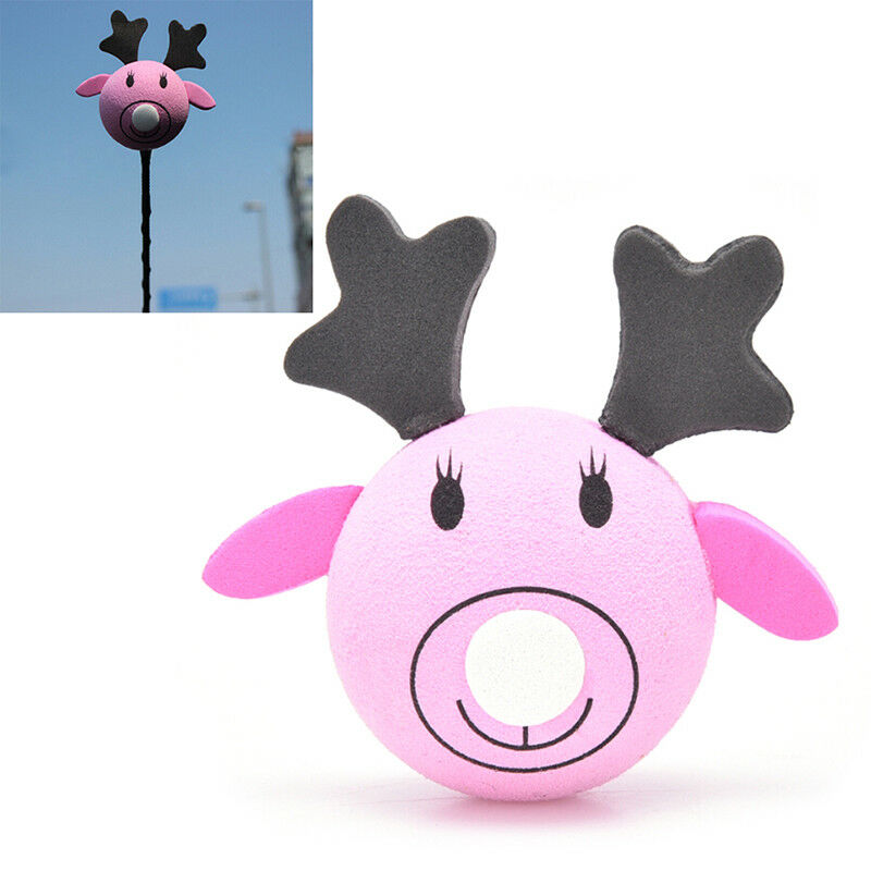 Cute Pink Elk Antenna Topper Eva Decorative Topper Balls for Cars Christma.l8