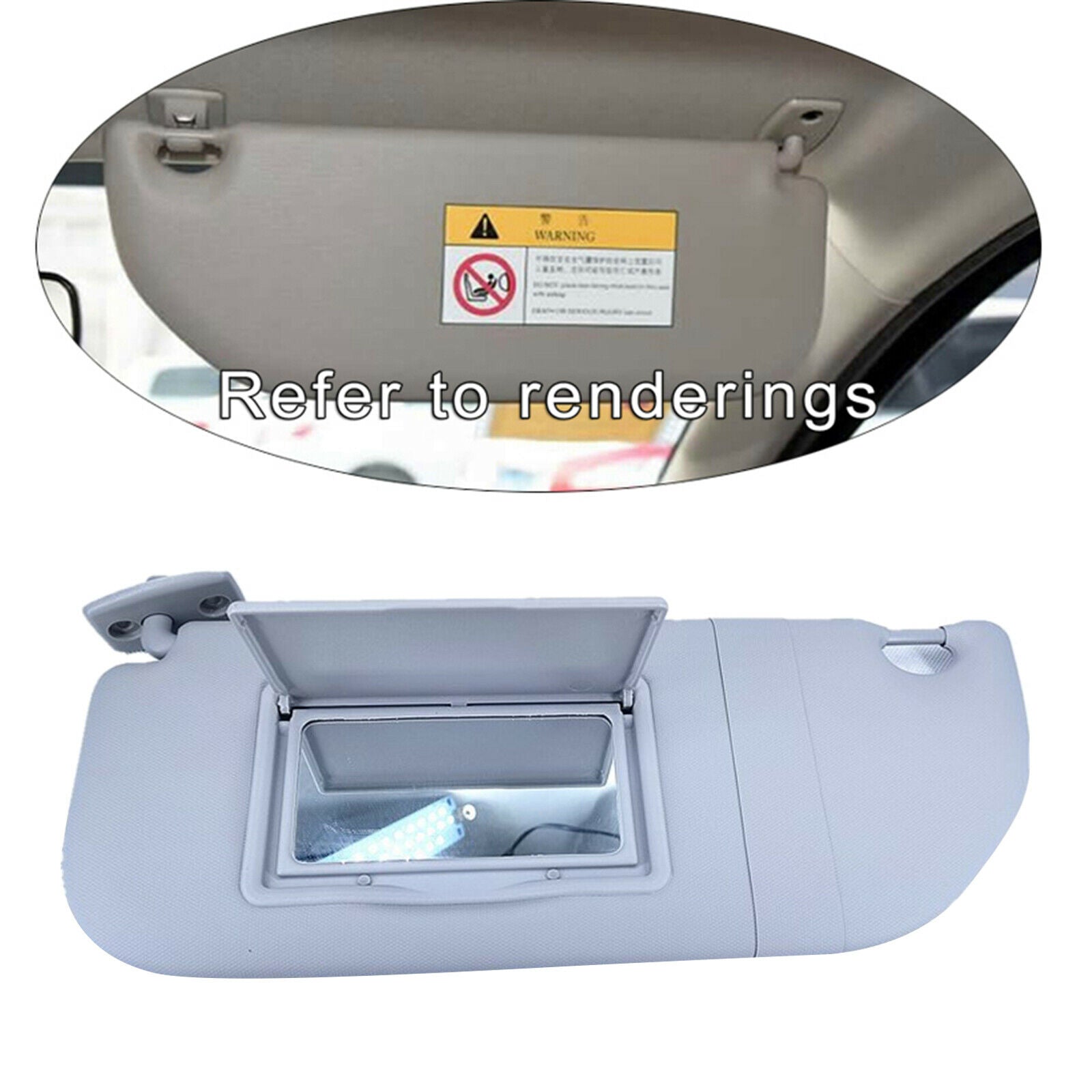 Sun Visor Shield Shade Board Replaces for Citroen C3 Spare Parts Left