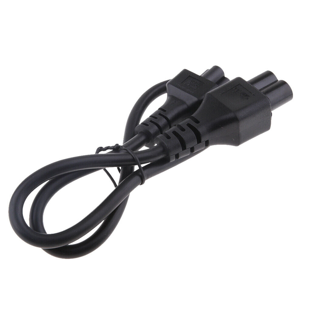 50cm IEC 320 Power Cable Female Micky to Clover Leaf Adapter Lead C5 to C6