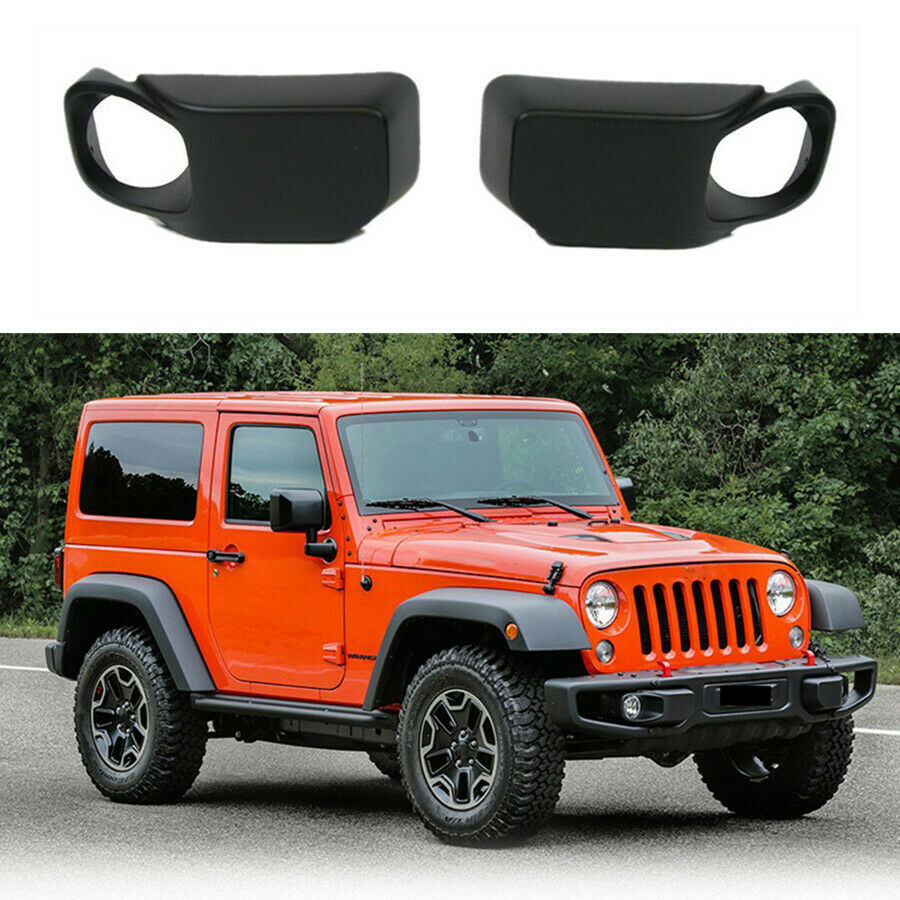 2xFront Bumper Fog Light Cover 68231962AA 68231963AA For Jeep Wrangler 2013-2017