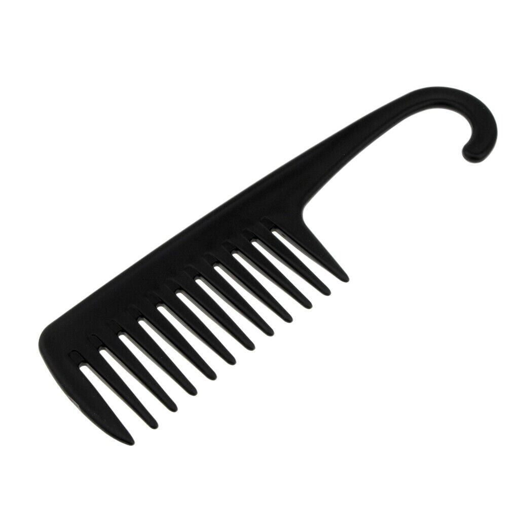Shampoo Shower Wide Teeth Comb, Black