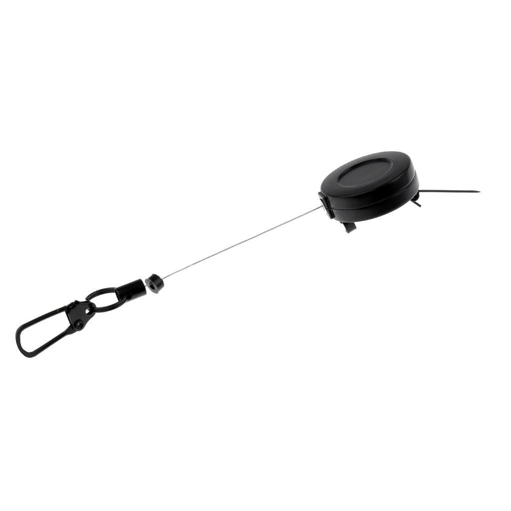 Fly fishing double zinger retractor stainless steel accessory black