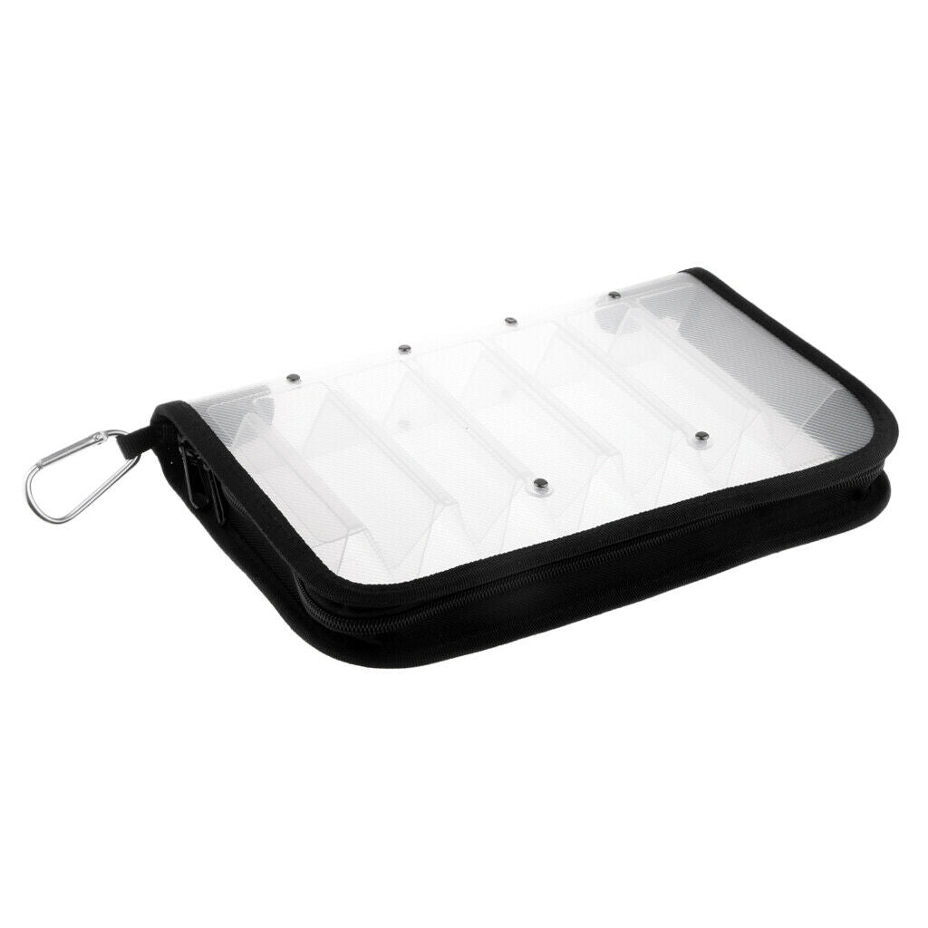 Clear Waterproof Squid Jigs Bag Tackle Durable Case 12 Compartment Accessary