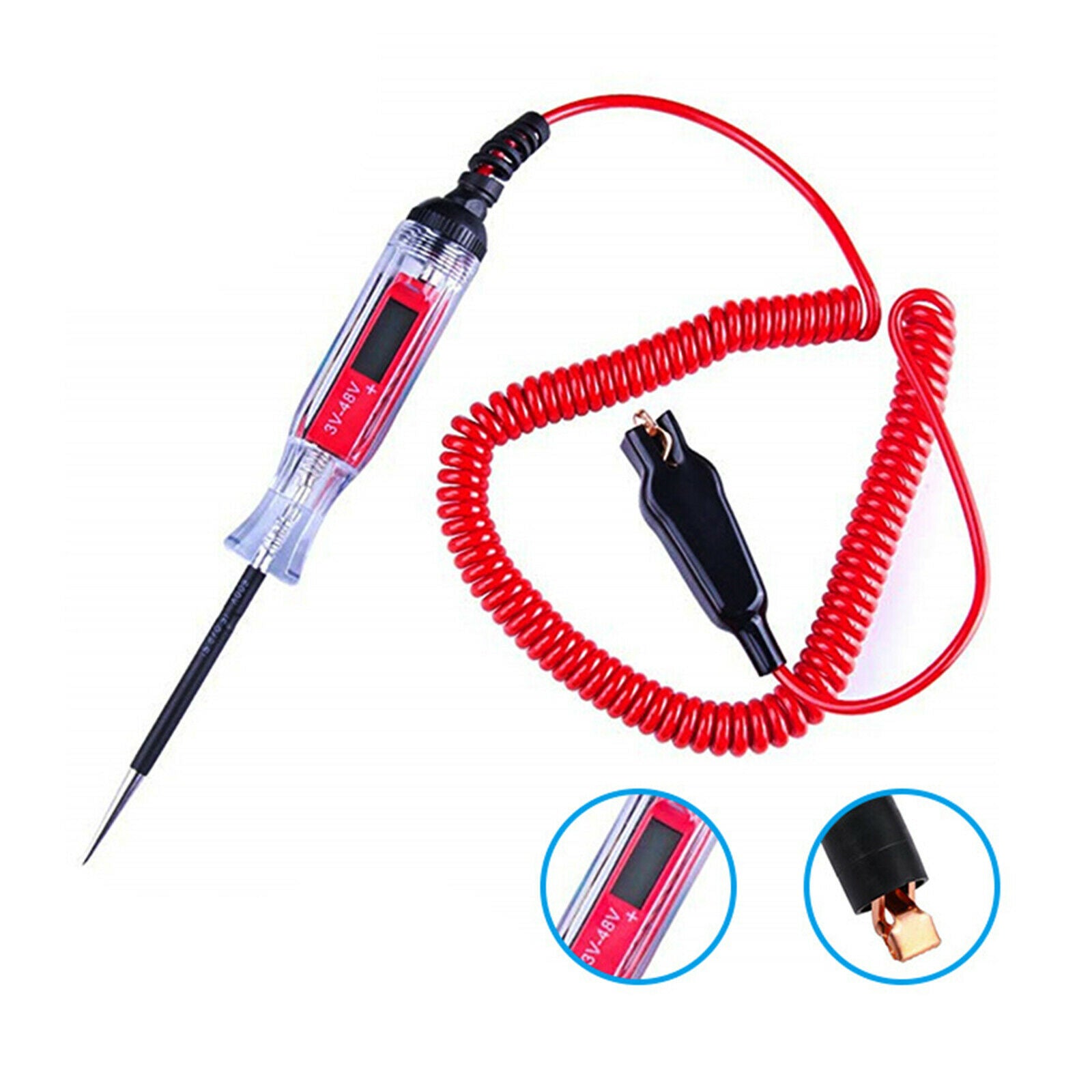 1PC Digital LCD Display Electric Circuit Tester for Car Boat Power Probe