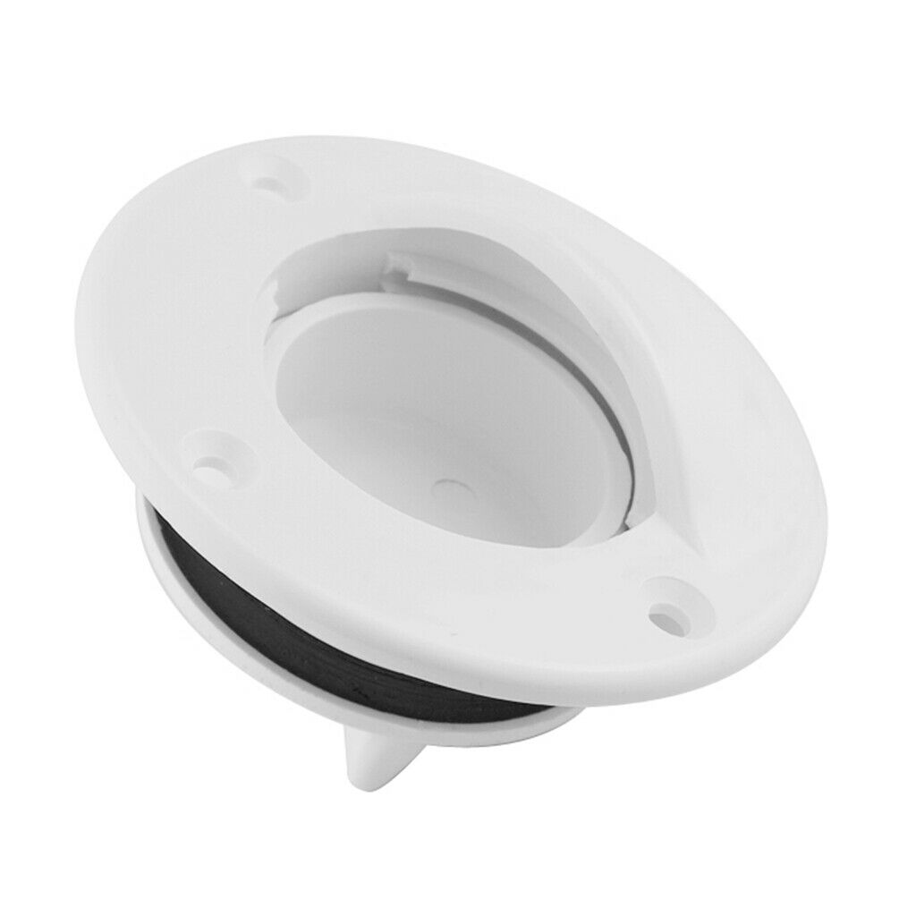 Pair Nylon Cockpit Deck Drain Scupper Valve with Gasket Seal for Boat Dia.50mm