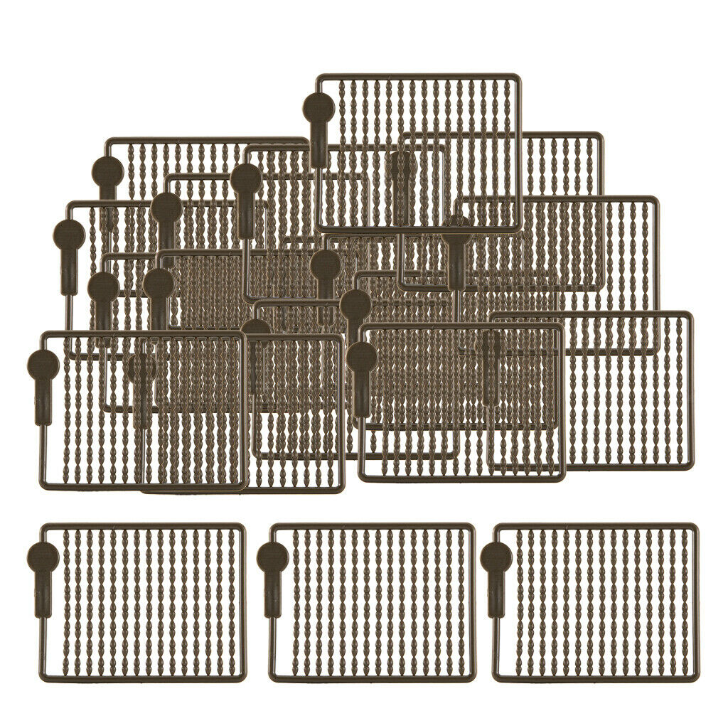 20 Cards 2400Pcs Carp Fishing Hair Rig Boilie Bait Dumbell Stops Stoppers
