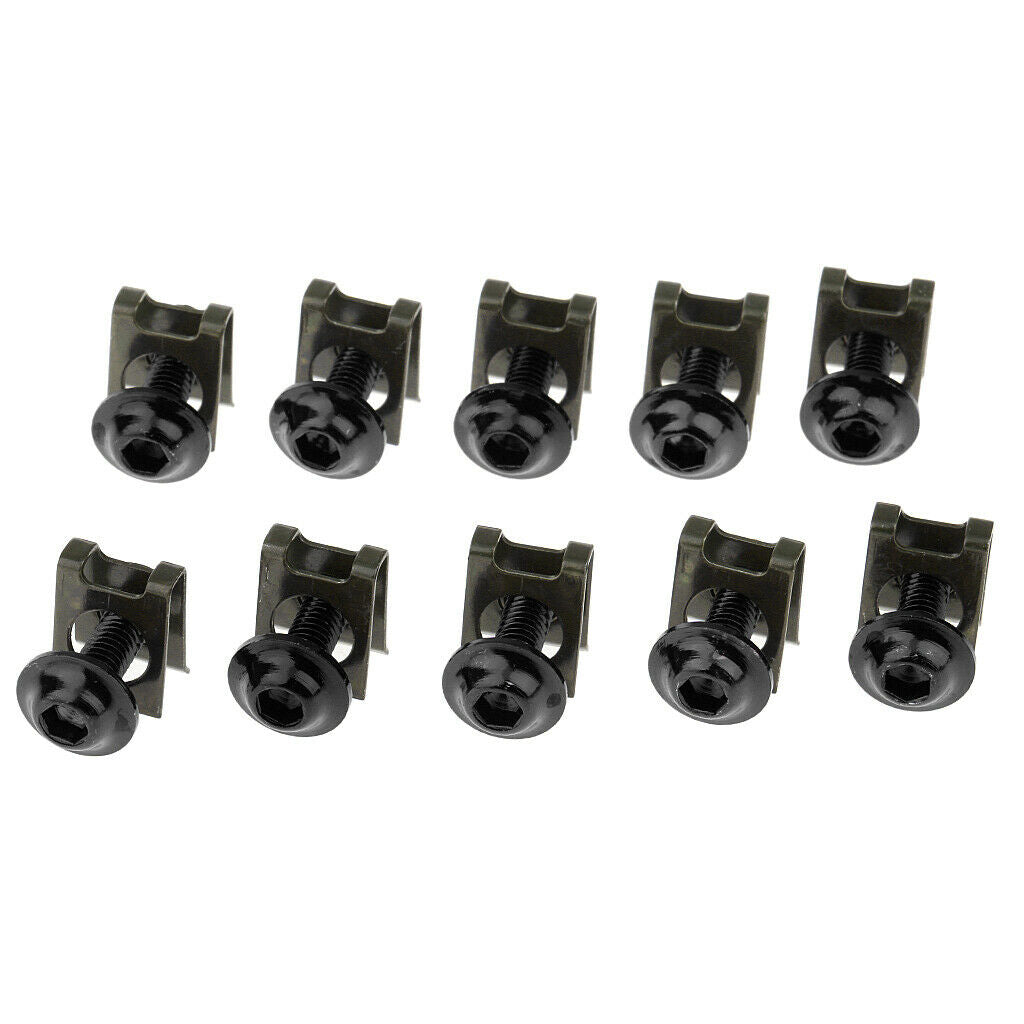 20x M6 6mm Fairing Bolts Spire Speed Fastener Screw Nuts 2 Colors
