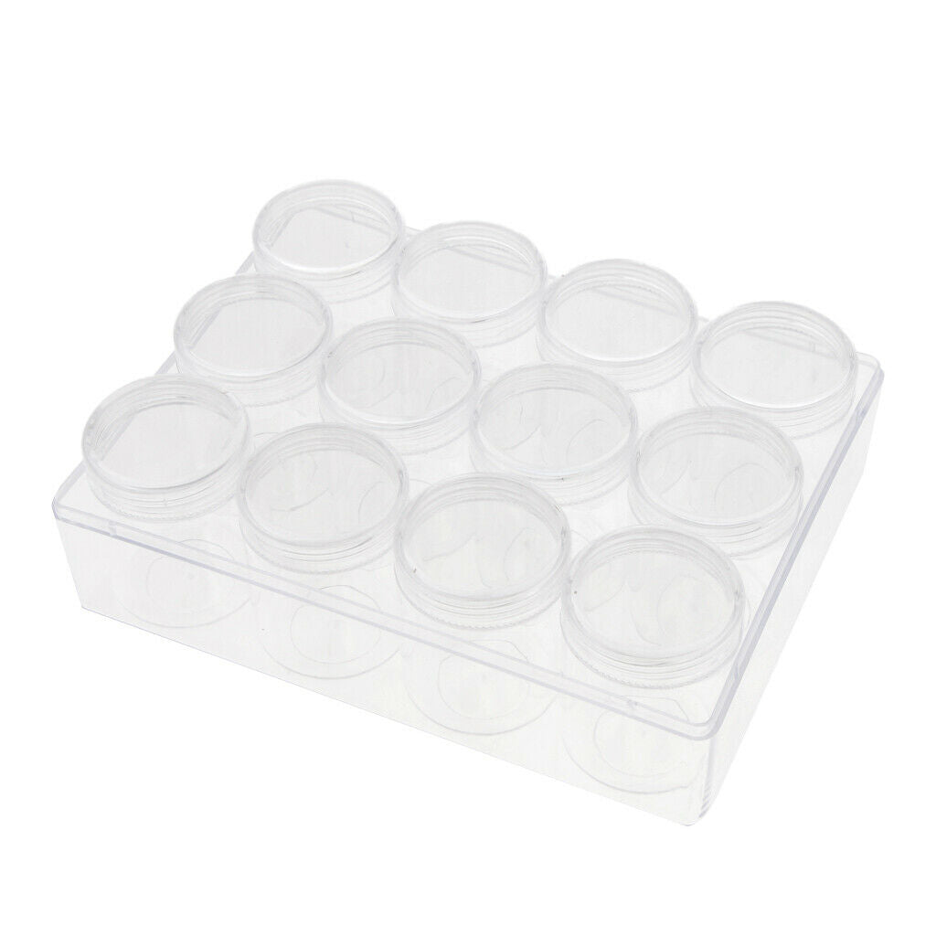 20g 12 Slots Storage Box Case Organizer Carfts Jewelry Container Clear