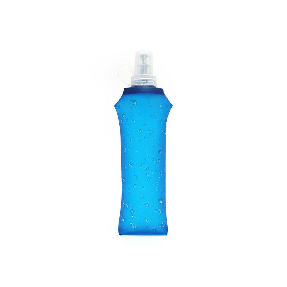 Sports Soft Water Bottle Folding Flask BPA Free TPU for Running Hiking Cycling
