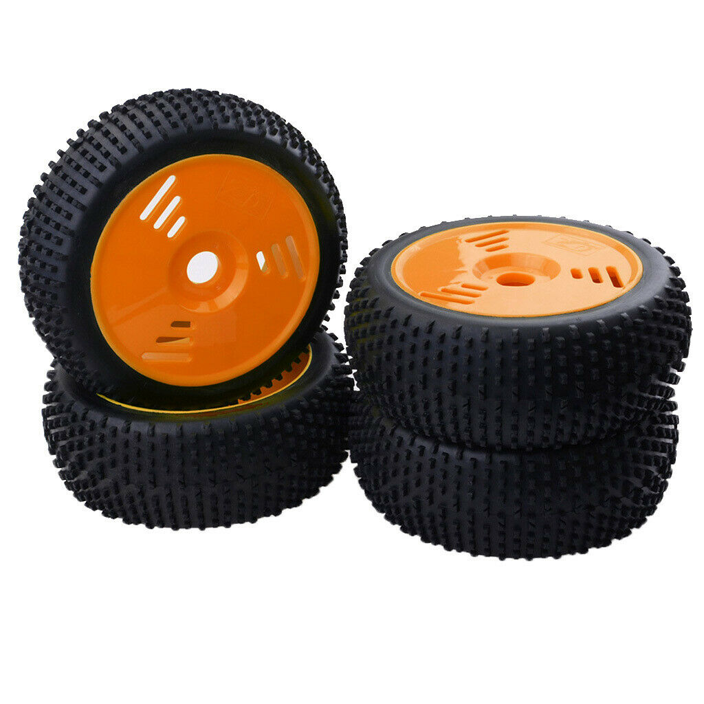 4x Rubber Tires &Wheels 17mm Hex for 1/8 RC HSP  HPI FS Hobby Models A