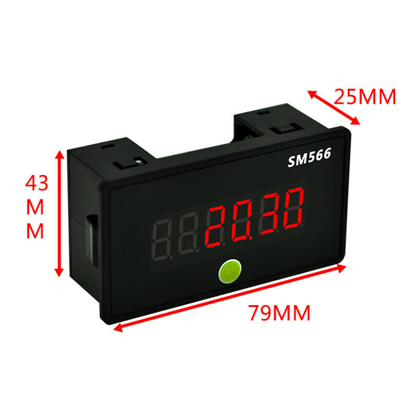 Ac100-240V Cyclic Timing Digital Led Display Panel Reset Button Timer 0-9999Hour