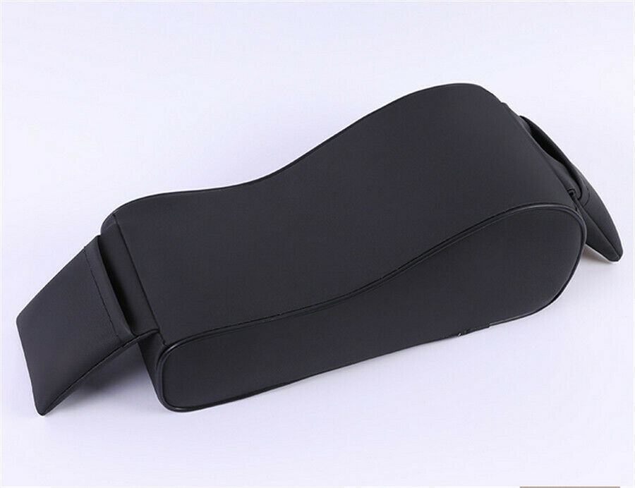 Black Leather Car Armrest Box Pad Heighten Mat Comfortable Universal for Car SUV