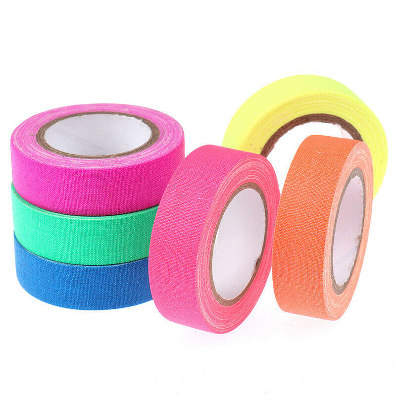 6Rolls UV Reactive Tape Blacklight Fluorescent Tape Glow in The Dark Neon GDD