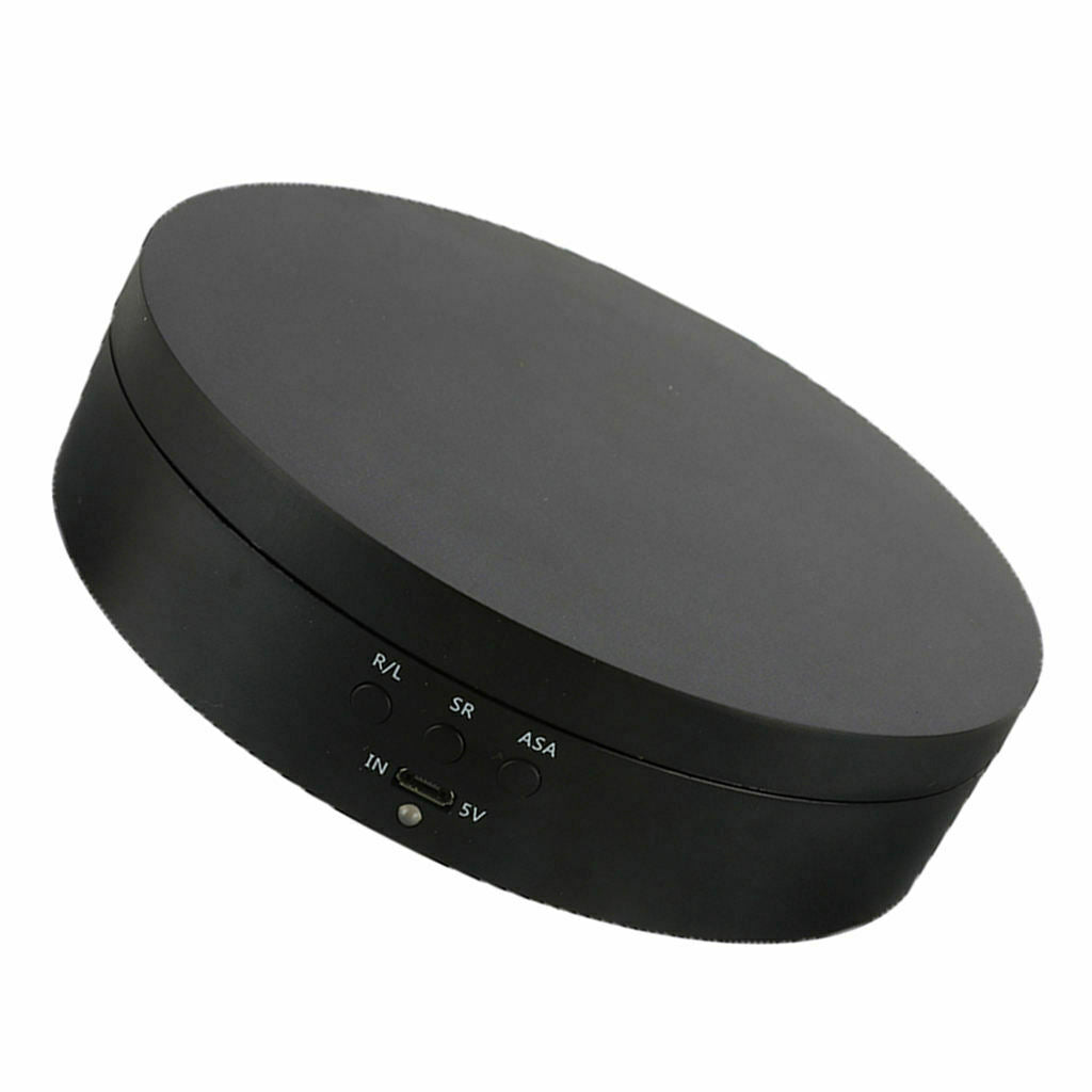 ABS Electric Rotating Display Stand Speed Adjustbale Toys Watch Holder Black