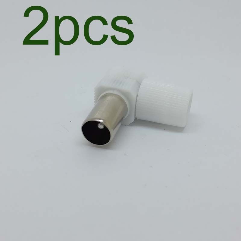 2x 90 angle FM Atenna Male to Female PAL TV RF Coxial Connector Adaptor Plug