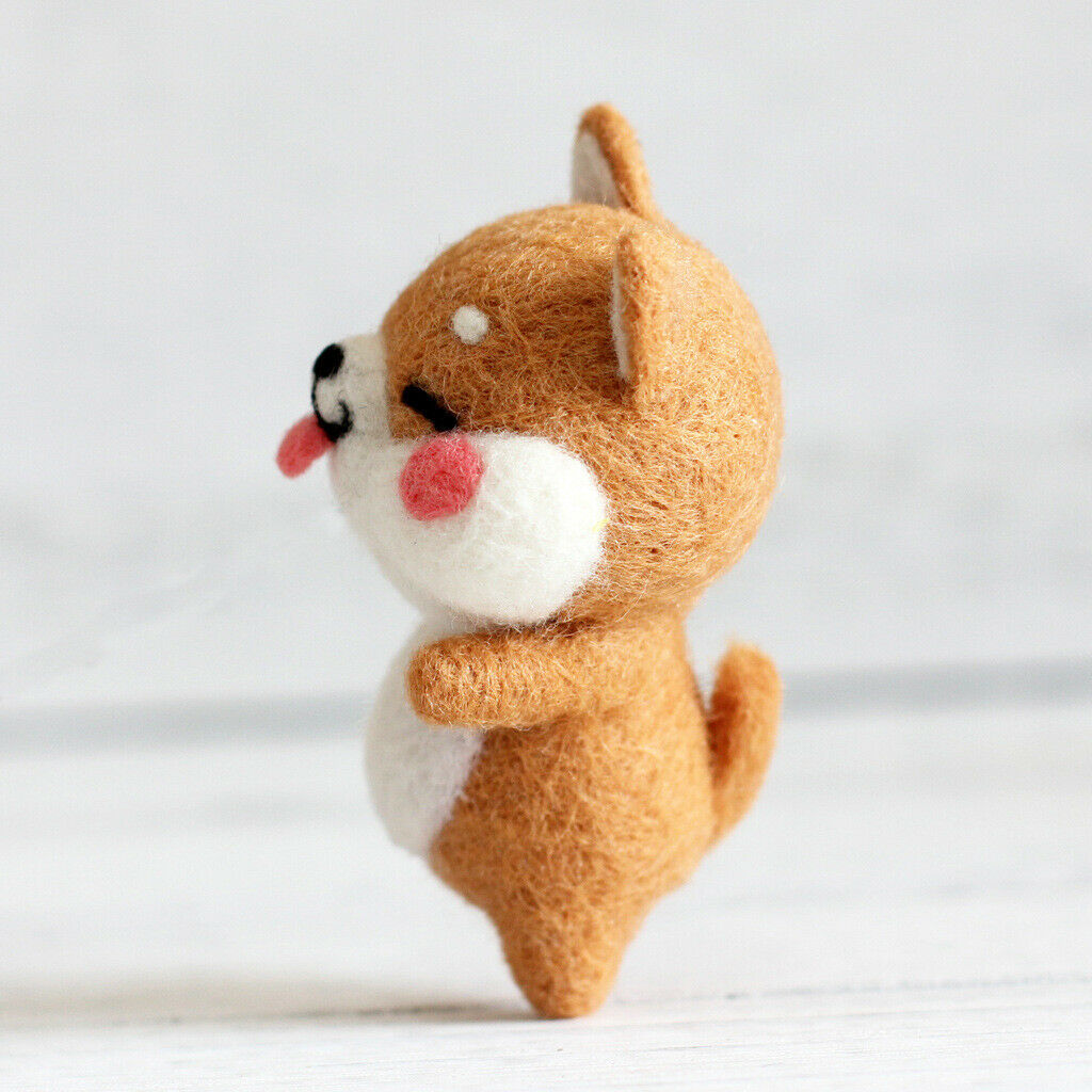2 Pack Felt Craft Kits Roving Crafts Hand Craft Home Lovely Hamster & Dog