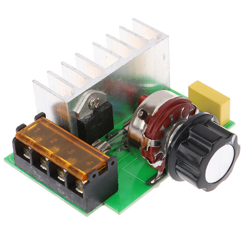 1Pc 4000W 220V AC SCR Electric Voltage Regulator Motor Speed Controller Dimm XC