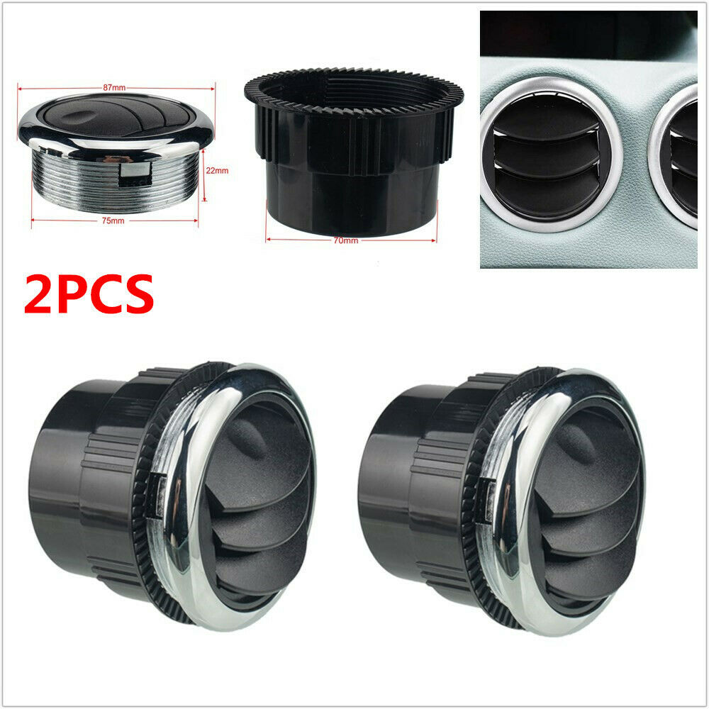 2PCS 70mm Dia. Round A/C Air Conditioning Outlet Vent for RV Bus Car Boat Yacht