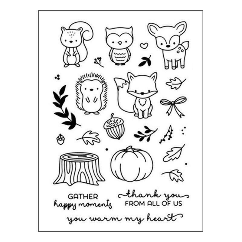 Cute Cartoon Animals Metal Cutting Dies And Clear Stamp Set For DIY