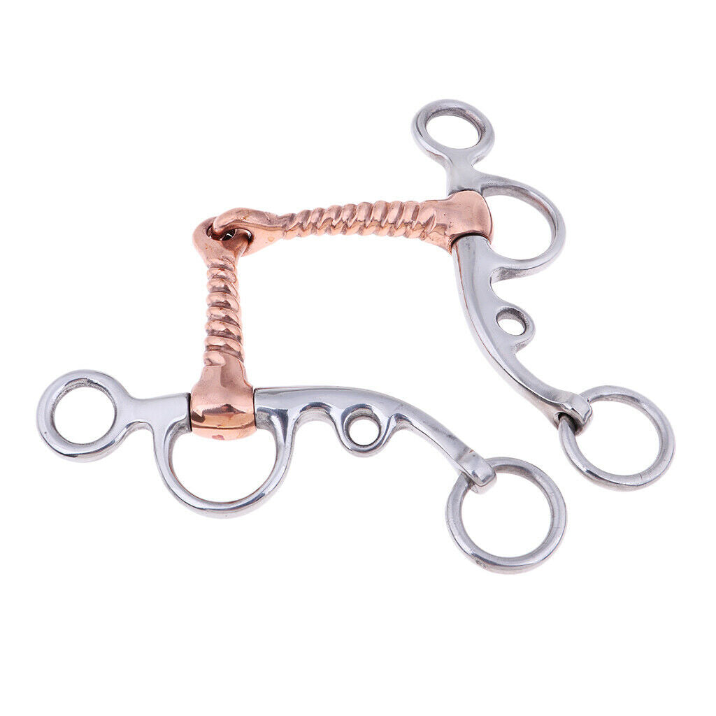 Stainless Steel 5inch Horse  with Screw Copper Inlay English Bit