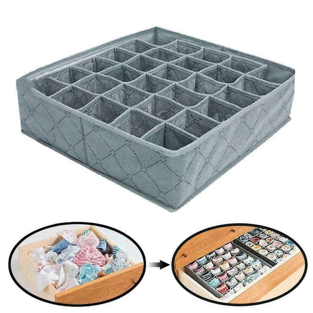 Storage Drawer Organiser Storage Box Tidy Socks Bra Divider Ties AU Draw A4E8