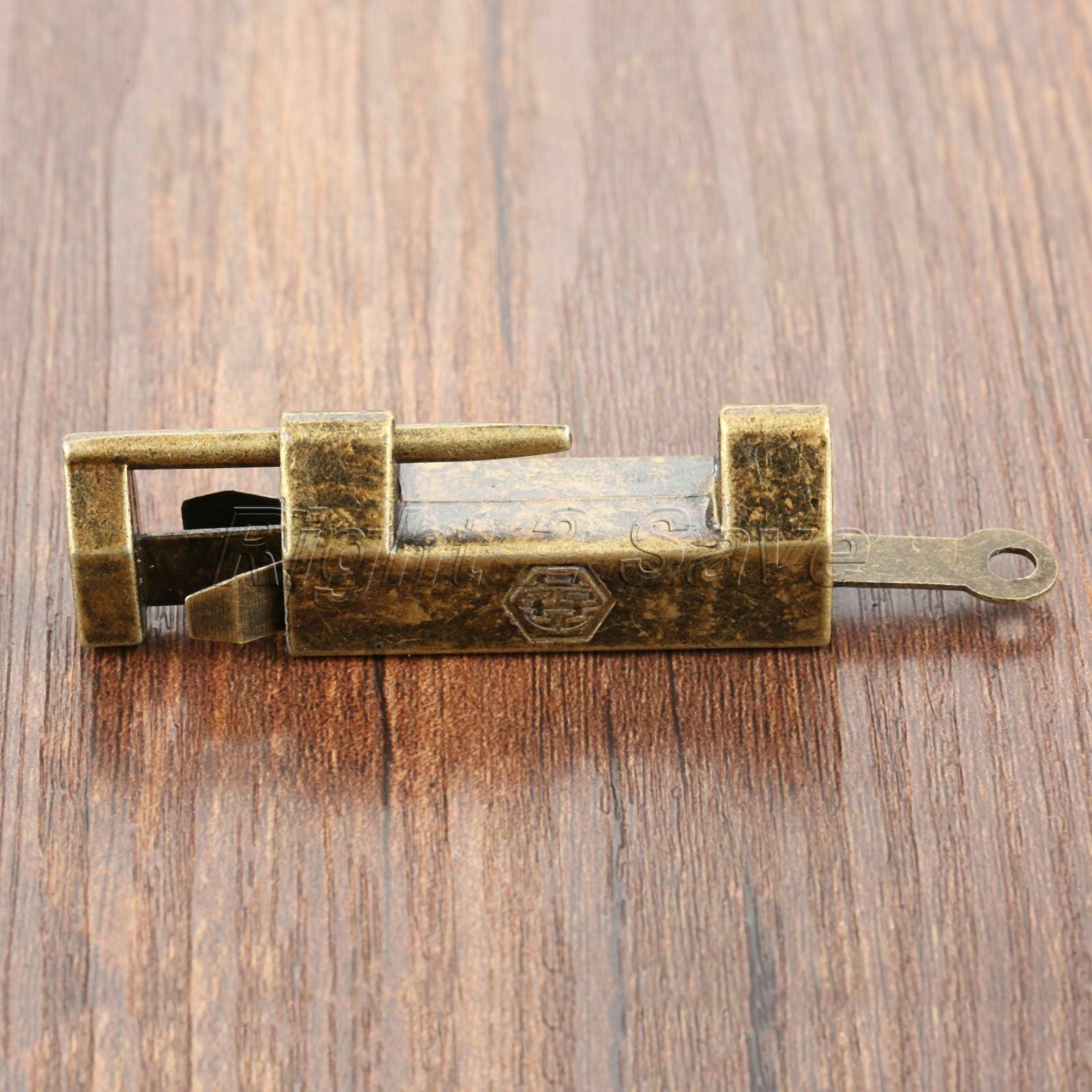 Retro Bronze Decorative Latch Wooden Chest Jewelry Box Hasp Padlock Catch Lock