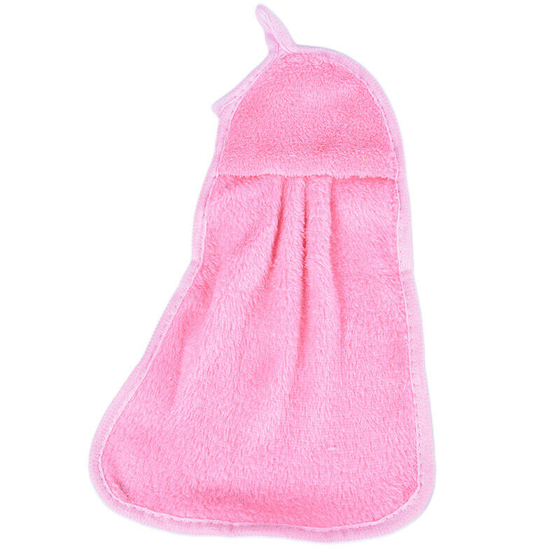 1PC Children Nursery Hand Towel Soft Plush Cartoon Animal Hanging Bathing Tow BU