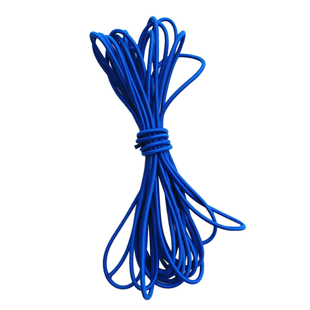 5mm Blue Elastic Rubber Bungee Rope Shock Cord Tie Down Boat UV Stable 5m