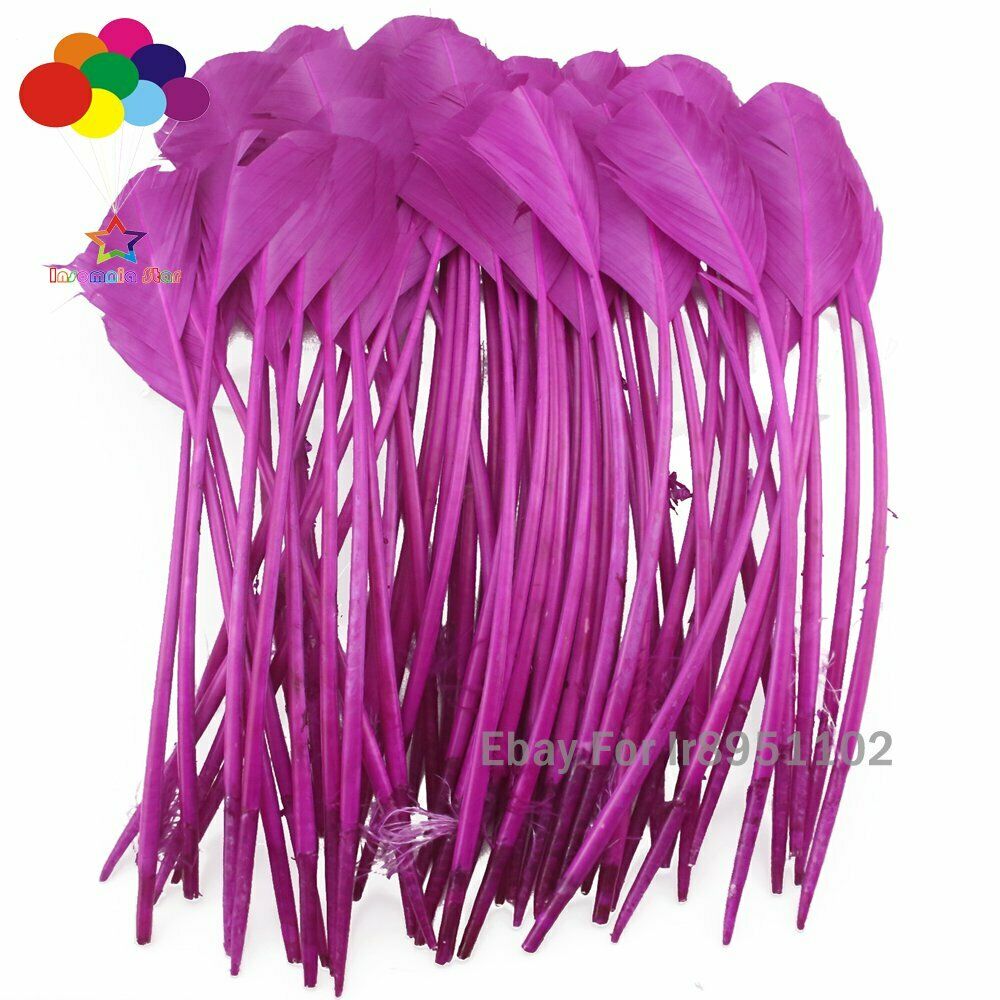 Fuchsia 100pcs 28-35cm turkey wing feathers 11-14inch Plume Carnival decoration