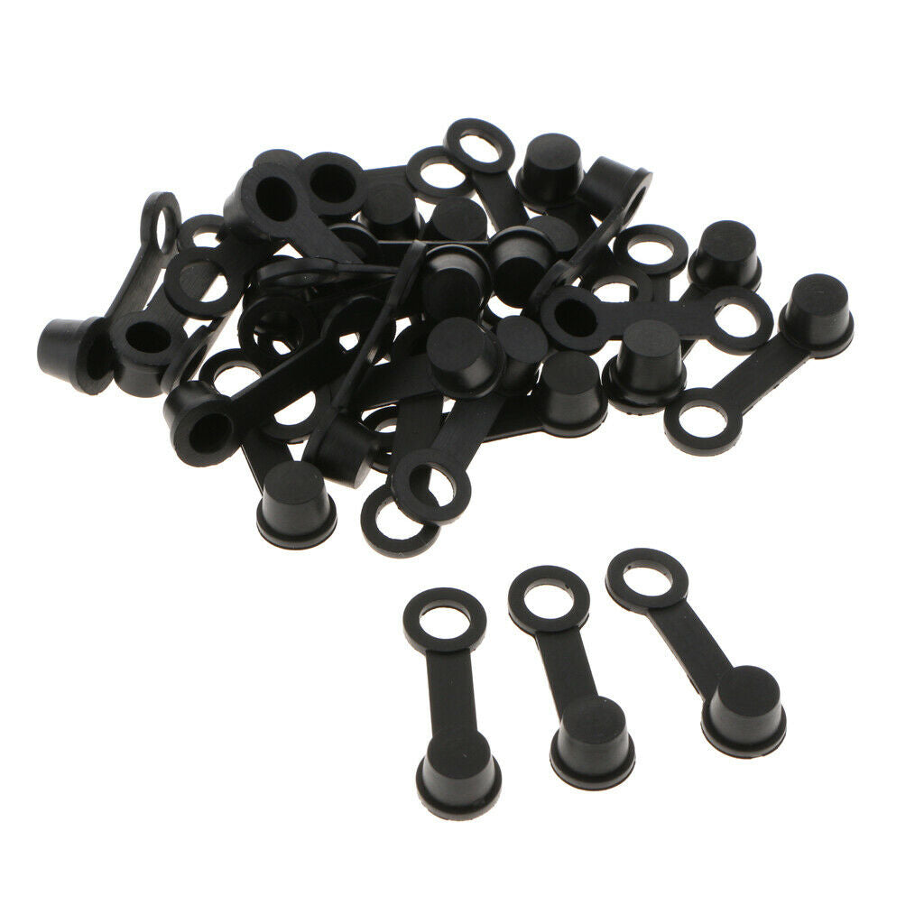 60Pcs Replacement Brake Bleeder Screw Caps Grease Fitting Rubber Black