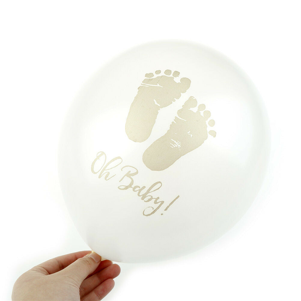 10X Footprint Latex Balloons Baby Shower Decor oh baby balloon birthday d.l8